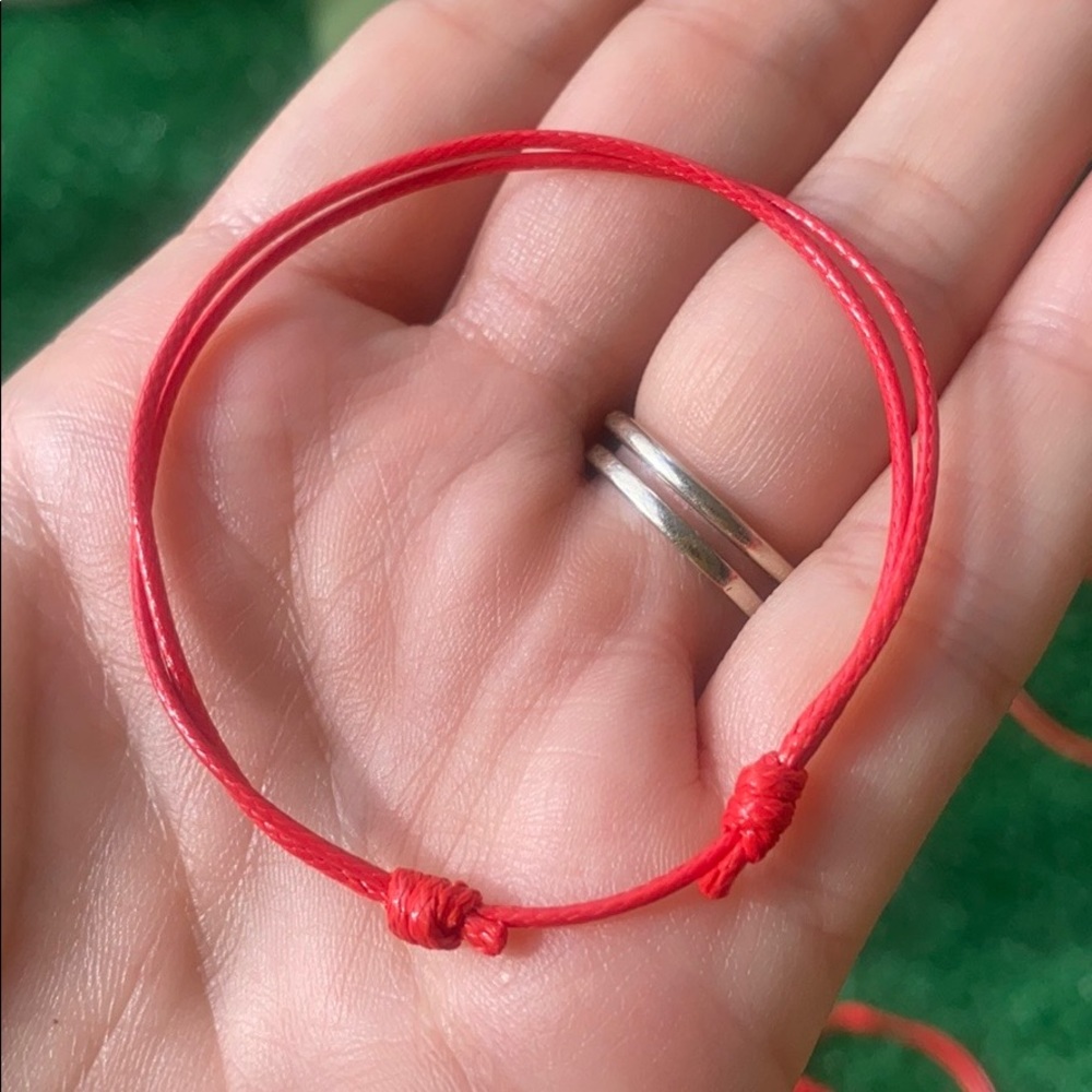 Bundle of 3 Handmade Red string Kabbalah bracelets